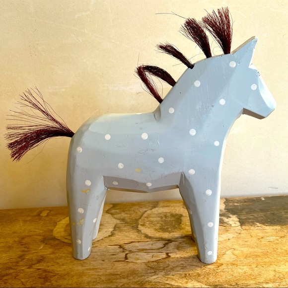 SWEDISH DALA STYLE w/Real HORSE Hair Handmade 14” - Picture 13 of 13